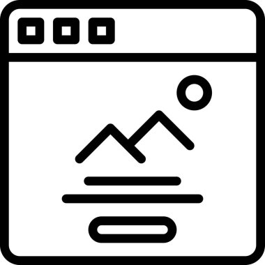 İnternet sitesi. Web simgesi vektör illüstrasyonu