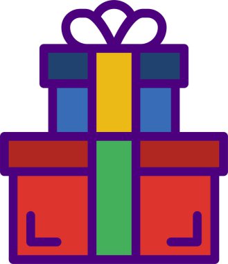 Hediye. Web simgesi basit illüstrasyon