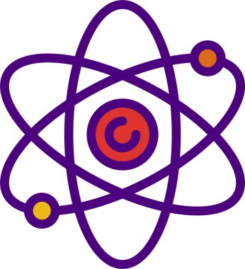 atom bilimi ve teknoloji vektör simgesi 