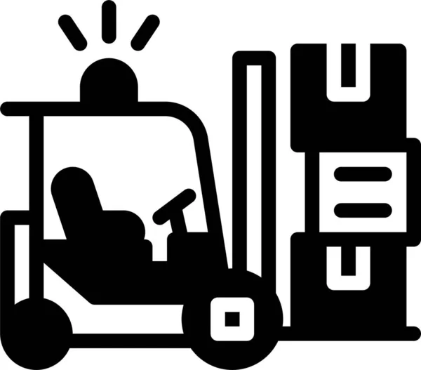 Forklift Web Simgesi Basit Illüstrasyon — Stok Vektör