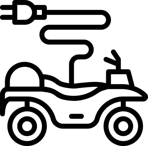 Web Ikona Elektrického Vozidla Jednoduchá Vektorová Ilustrace — Stockový vektor