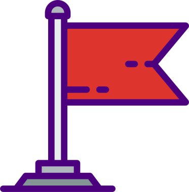 Bayrak. Web simgesi vektör illüstrasyonu