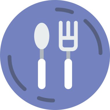 Yemek ve restoran ikonu. vektör illüstrasyonu 