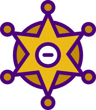 Bir yıldız simgesinin vektör illüstrasyonu