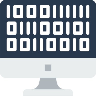 kod simgesi, renk vektör illüstrasyonu  