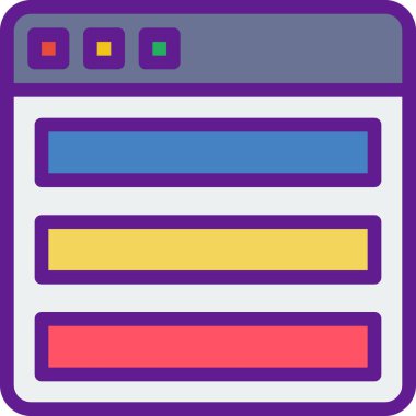 Web ve mobil için sütun vektör simgesi