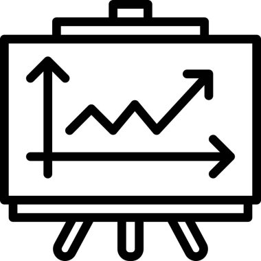 iş grafiği vektör simgesi 