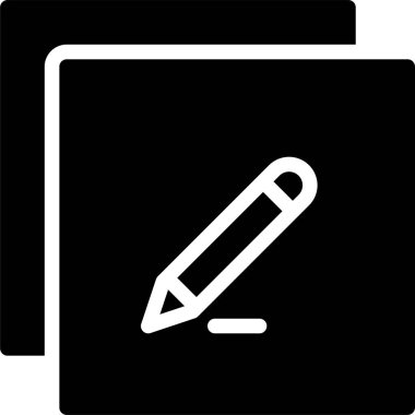 Simgeyi kalem, vektör illüstrasyonu ile düzenle