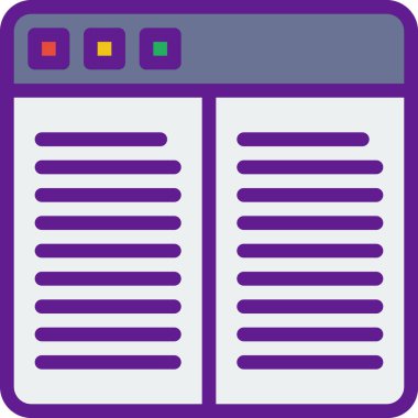 Kitap. Web simgesi basit illüstrasyon