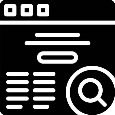 Beyaz arkaplanda Web vektör illüstrasyonunu ara