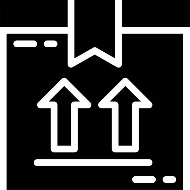 Paketler web simgesi, basit vektör illüstrasyonu