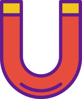 Mıknatıs Web simgesi basit illüstrasyon