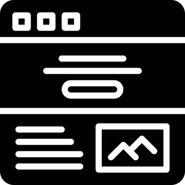 Beyaz arkaplanda Web Sayfası çizimi