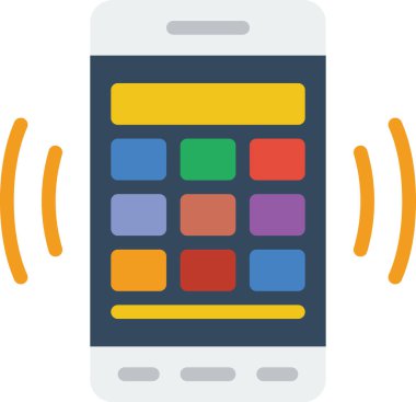 beyaz arkaplanda mobil uygulama vektör çizimi 