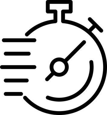 Parça Teslim Zamanı düz vektör simgesi