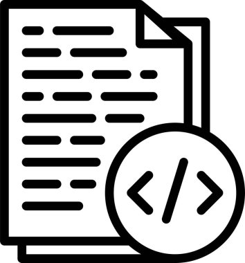 Kodlama makalesi. Web simgesi basit illüstrasyon