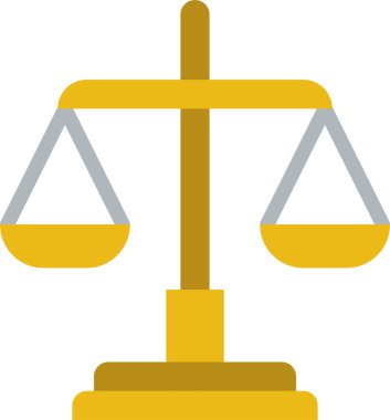 Adalet. Web simgesi basit illüstrasyon 