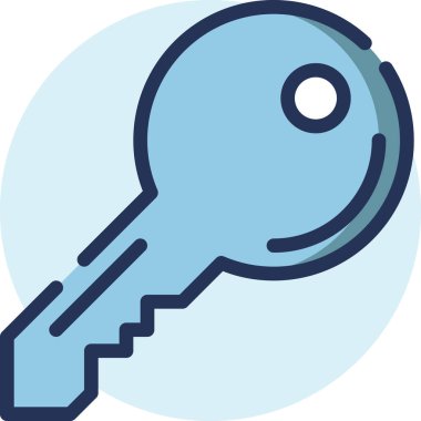 Anahtar. Web simgesi basit illüstrasyon