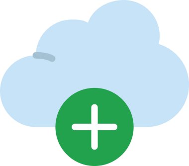 bulut simgesi, vektör illüstrasyonu 