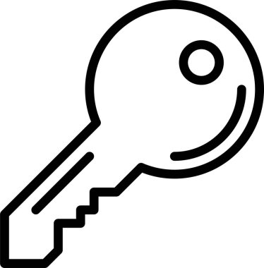 anahtar düz vektör simgesi