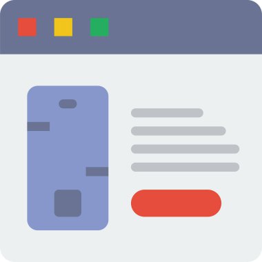 beyaz arkaplanda mobil uygulama vektör çizimi 