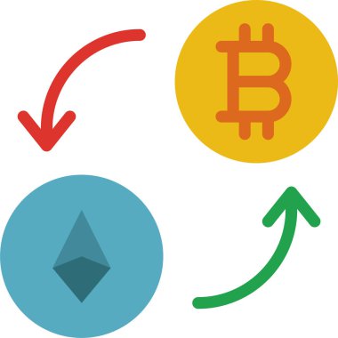 Para Takası. Web simgesi basit illüstrasyon