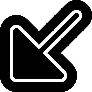  Beyaz arkaplanda sol simge ve vektör illüstrasyonu