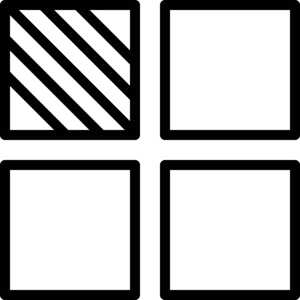Ασπρόμαυρη Διανυσματική Απεικόνιση Τετραγωνικών Πλαισίων — Διανυσματικό Αρχείο
