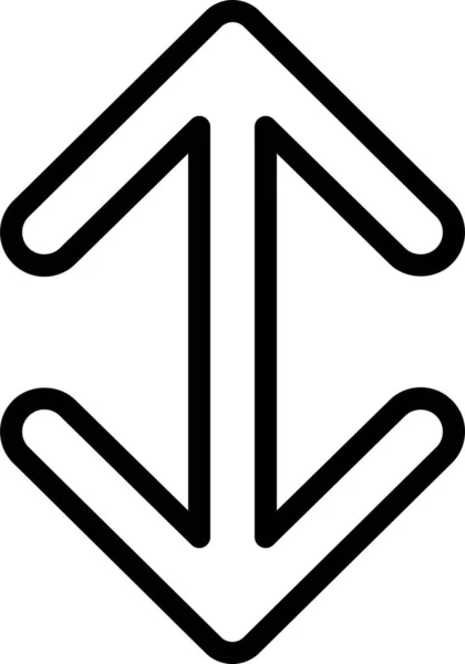 Pfeil Zeichen Symbol Flacher Farbe — Stockvektor