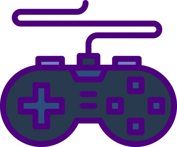 Video Game Controller Icono Línea Vector Ilustración — Archivo Imágenes Vectoriales