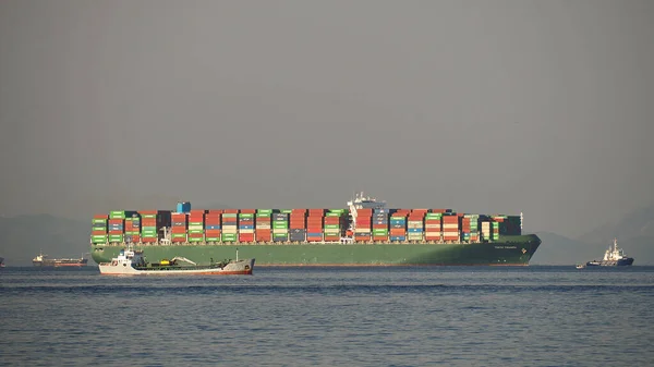 Piraeus Greece October 2020 Container Ship Tokyo Triumph Built 2017 — Stock Photo, Image