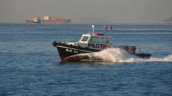 Piraeus Greece October 2020 Pilot Boat Py52 Photographed Port Piraeus — Stock Photo, Image