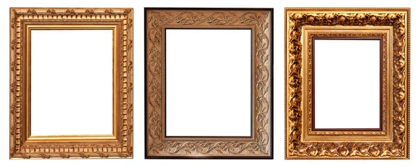 Frames Foto Stokbrood Geïsoleerd Witte Achtergrond Set — Stockfoto