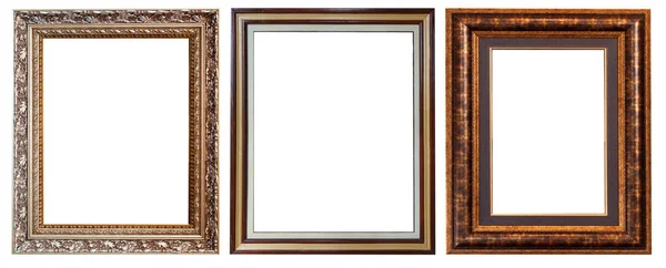 Frames Foto Stokbrood Geïsoleerd Witte Achtergrond Set — Stockfoto