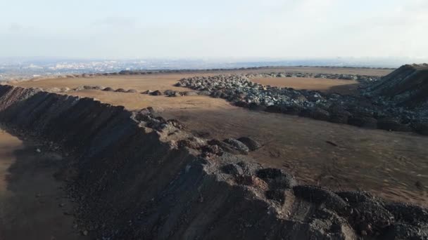 Huge Iron Ore Open Pit Mining Iron Ore Aerial Video — Stock Video