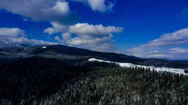 Karpaten Winter Schnee Luftaufnahmen — Stockfoto