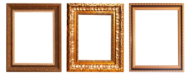 Frames Foto Stokbrood Geïsoleerd Witte Achtergrond Set — Stockfoto