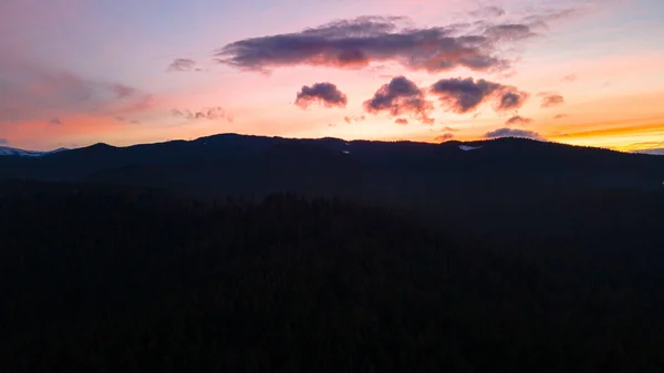 Bela Paisagem Montanhosa Floresta Conífera — Fotografia de Stock