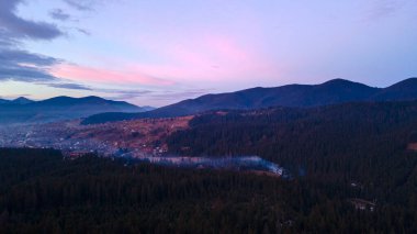güzel dağ manzarası kozalaklı orman