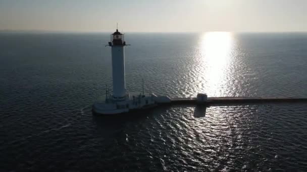 Морський Маяк Воронцовський Одеса Висоти Відео — стокове відео