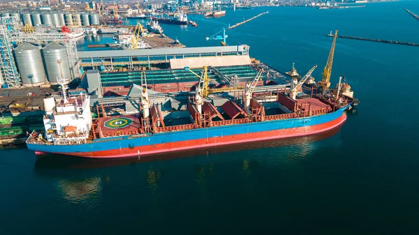 Industrial Port Field Import Export Global Business Logistics Transportation Loading — Stock Photo, Image