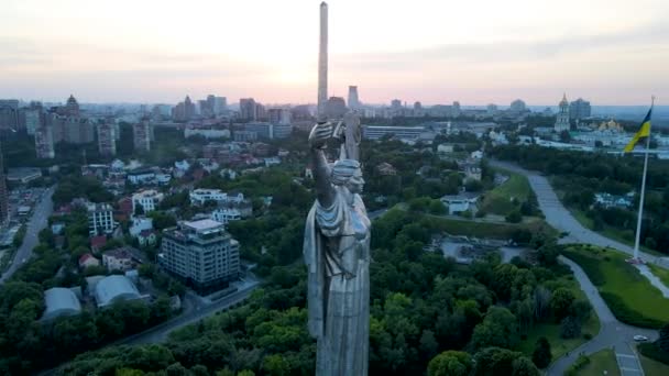 Kiev Ukraine Circa 2021 Taking Aerial View Kiev Kiev Glorious — Stock Video