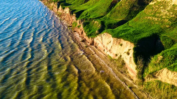 canyon cliffs seashore ocean top view