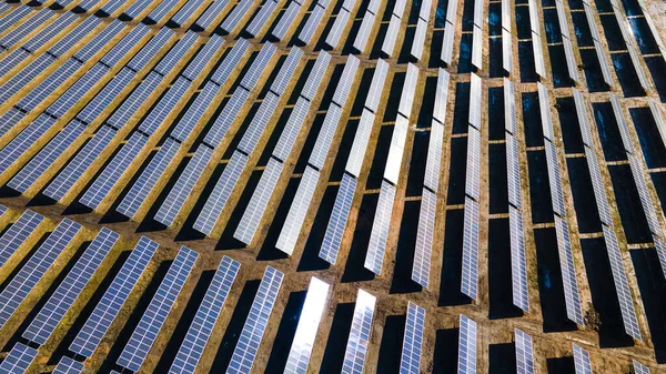 Ηλιακοί Συλλέκτες Φωτοβολταϊκά Εναλλακτική Πηγή Ενέργειας Επιλεκτική Εστίαση — Φωτογραφία Αρχείου