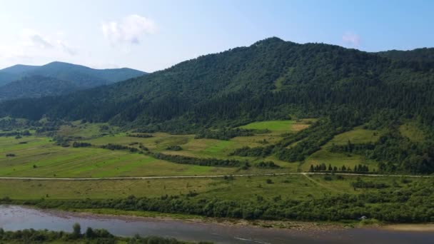 Inematische Luftaufnahme Der Endlosen Berge Und Wälder Südsloweniens Drohne Fliegt — Stockvideo