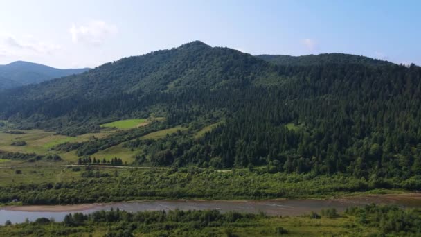 Vue Aérienne Imprenable Sur Les Montagnes Les Forêts Infinies Sud — Video