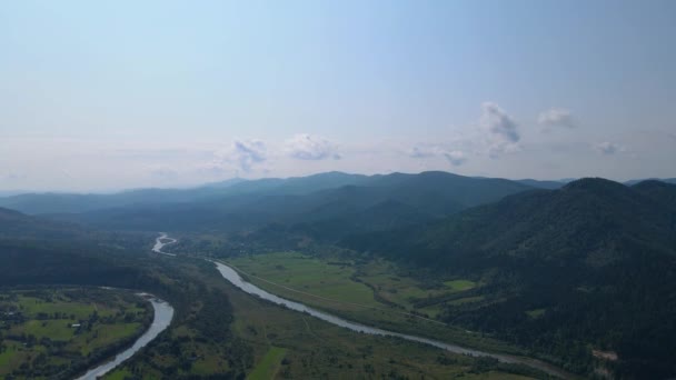 Inematický Letecký Pohled Nekonečné Hory Lesy Jižního Slovinska Dron Letící — Stock video