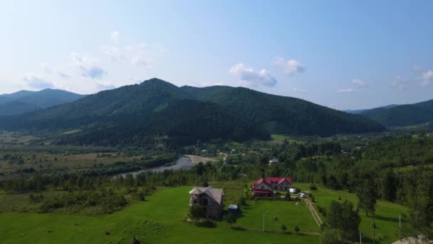 Inematický Letecký Pohled Nekonečné Hory Lesy Jižního Slovinska Dron Letící — Stock video