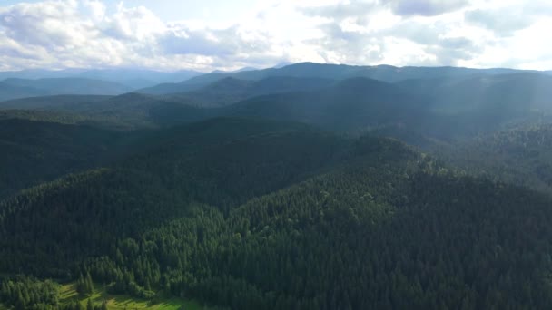 Montagnes Paysage Vue Haut Vol Drone Carpates Ukraine — Video