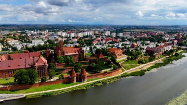 Malbork Polonya kalesinden kale manzarası